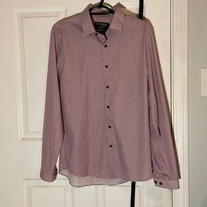 Red spotted button-down